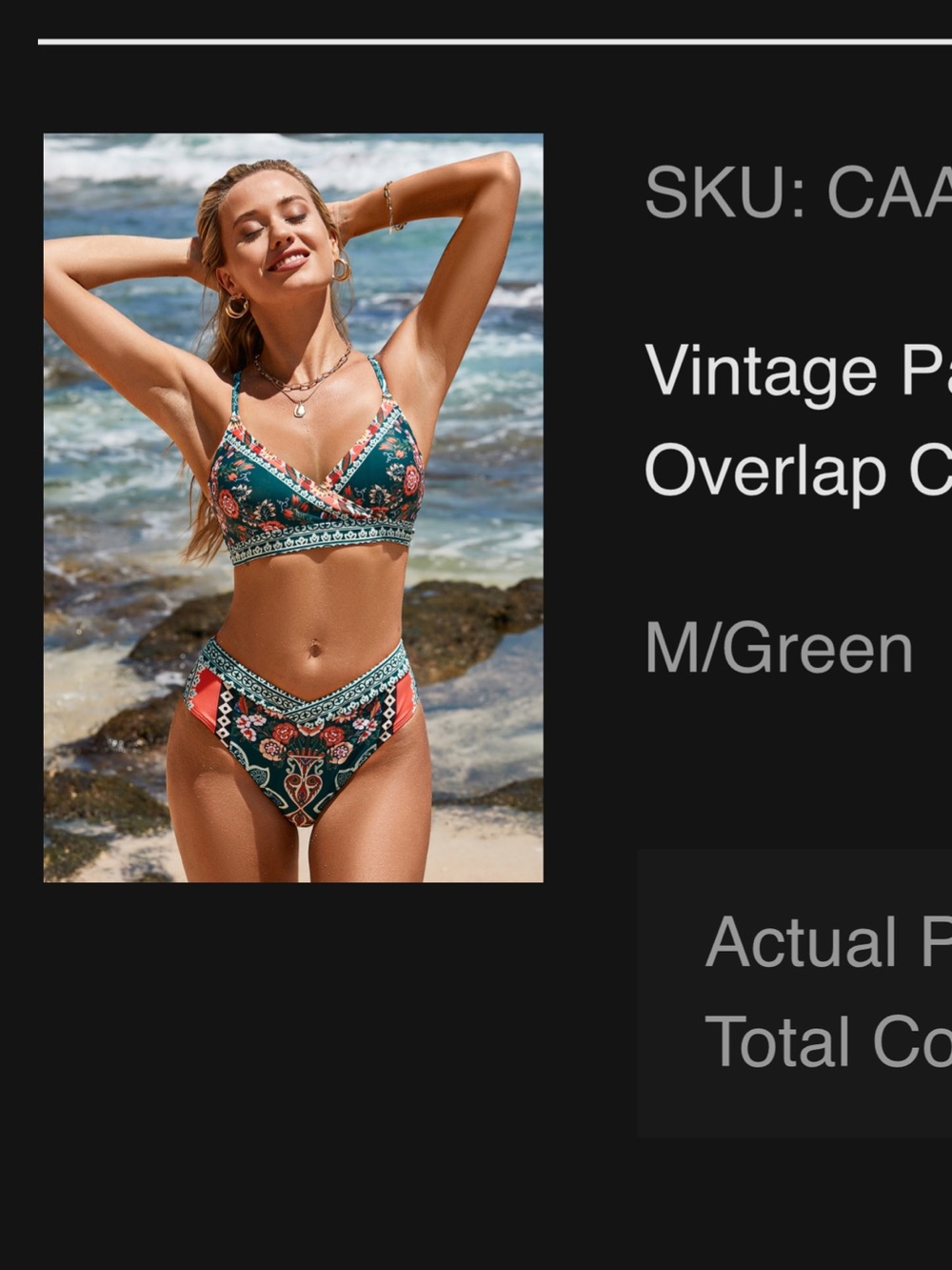 Set of Two Cupshe Bikinis Paisley and Floral